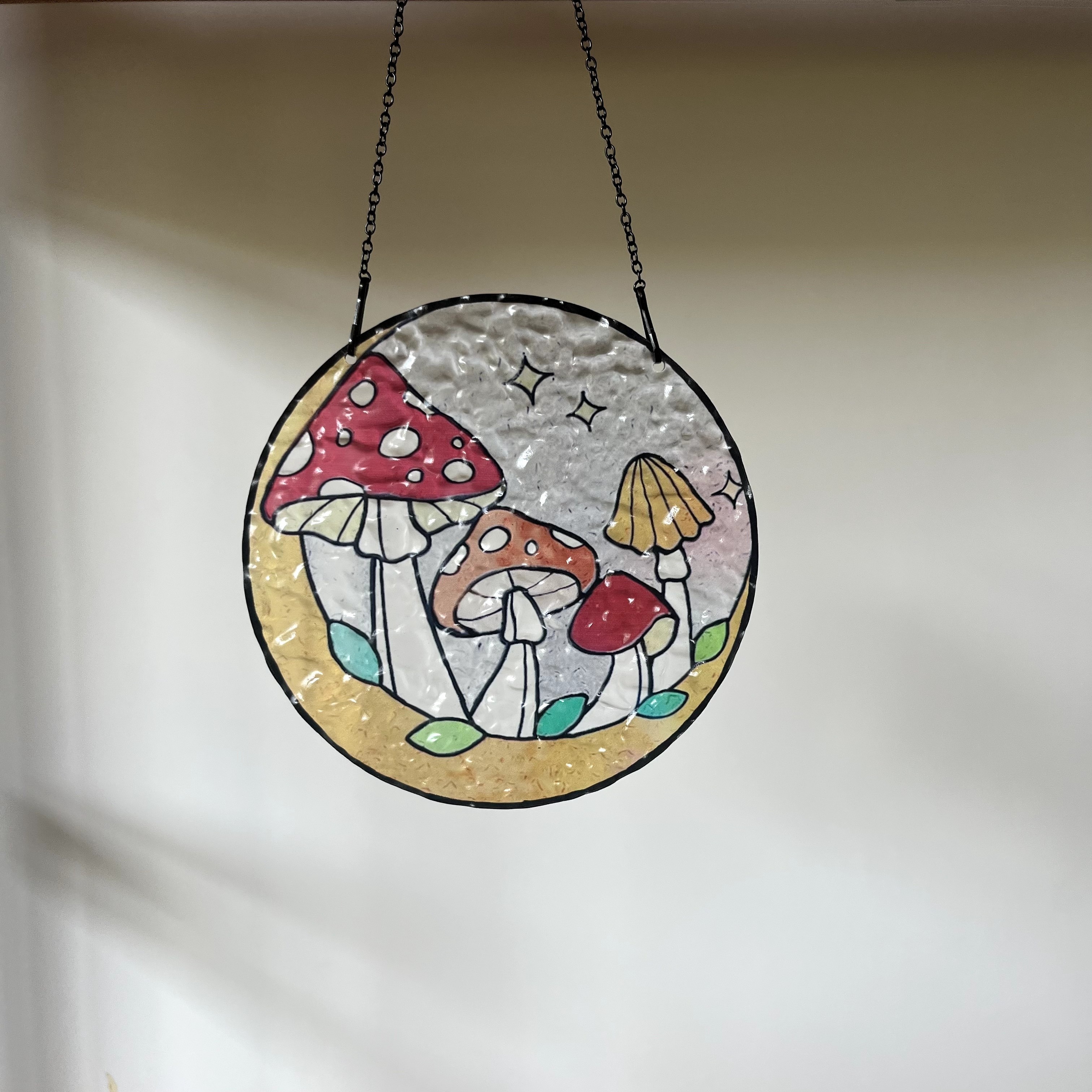 1pc Acrylic Fantasy Mushroom Forest Pendant Premium Mysterious Home  Decoration Window Hanging, Pendant Decor Ornament, Scene Decor, Room Decor,  Home D