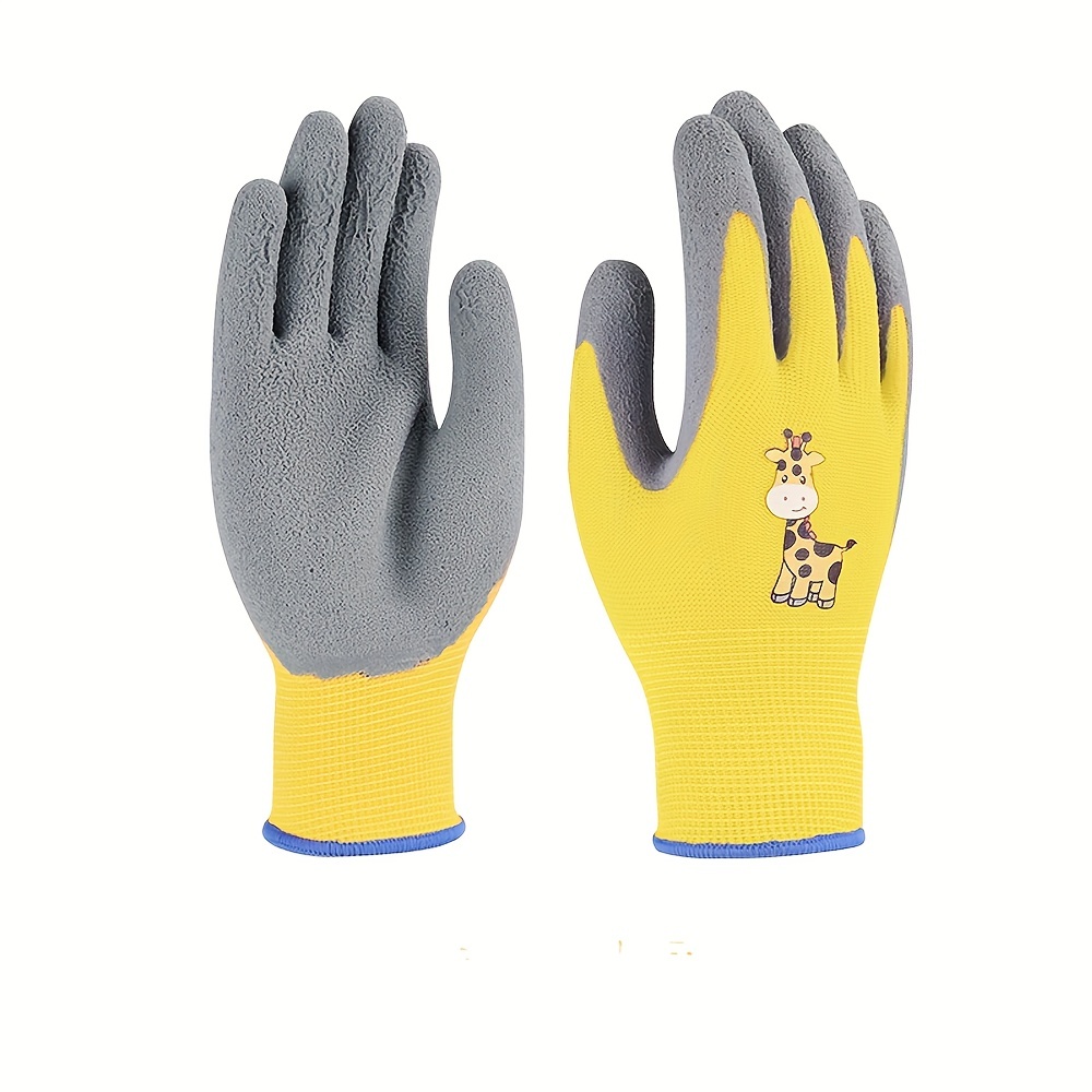 Guantes de jardinería para niños de 6 a 9 años, 3 pares de guantes de  jardín antideslizantes para niños y niñas
