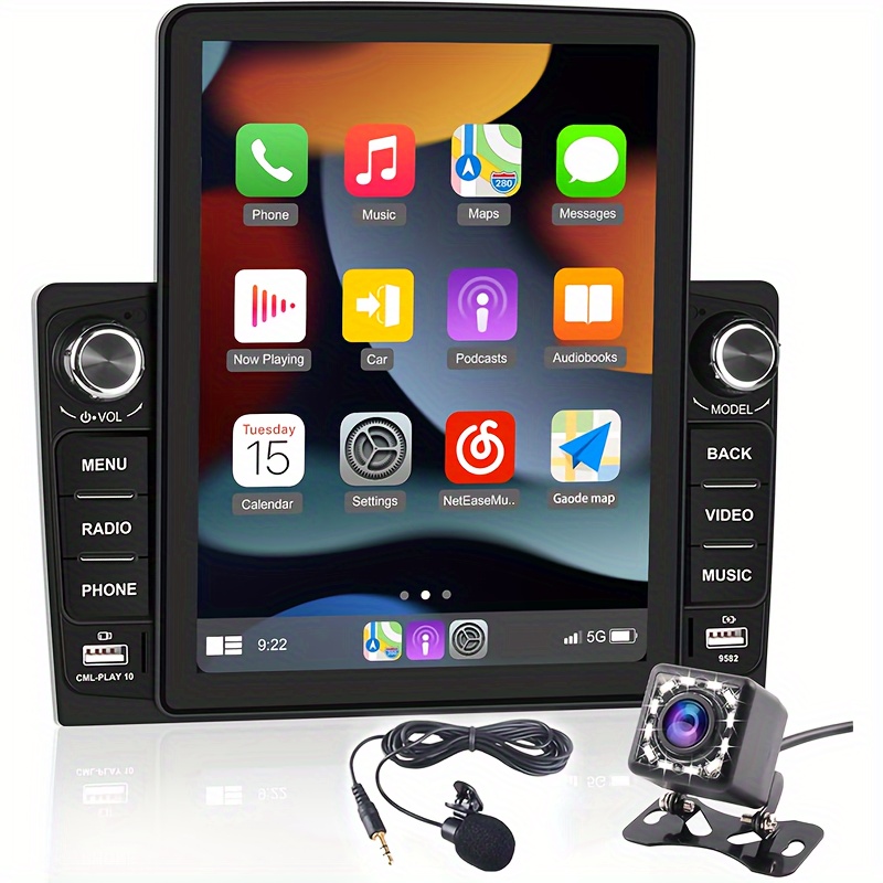 Android Single Din Car Stereo Hd Capacitive Vertical Rotatable In