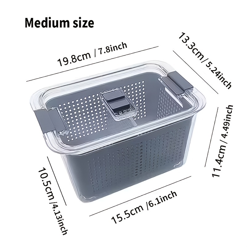 Produce Saver Containers For Refrigerator, Fridge Produce Saver Food Storage  Bin Containers, Refrigerator Freezer Organizer Bins, Fridge Fresh Keeper  For Veggie, Berry, Fruits, Vegetables, Food Preservation Boxes, Kitchen  Supplies, - Temu