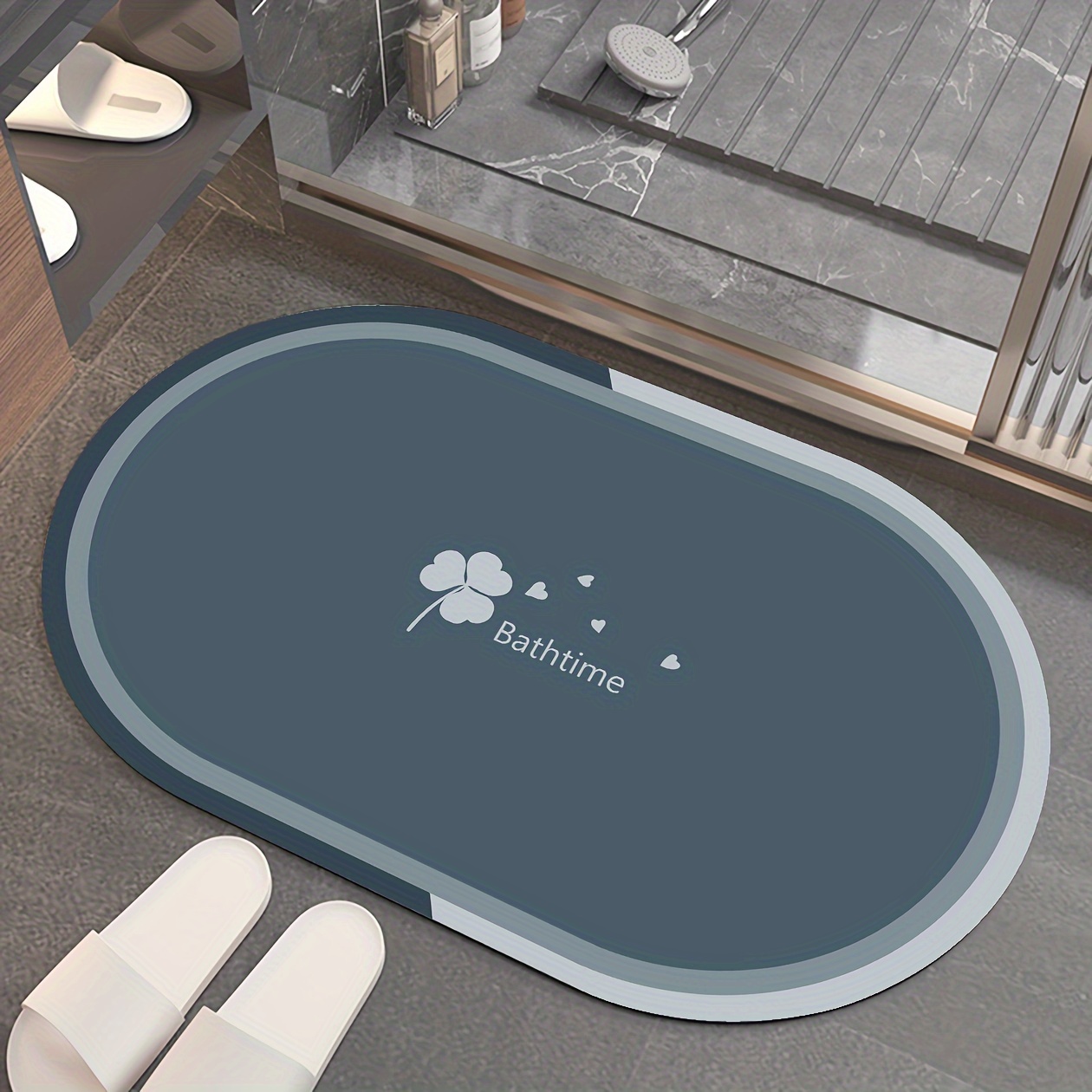 Super Absorbent Floor Mat For Bathroom Non Slip Diatomaceous - Temu