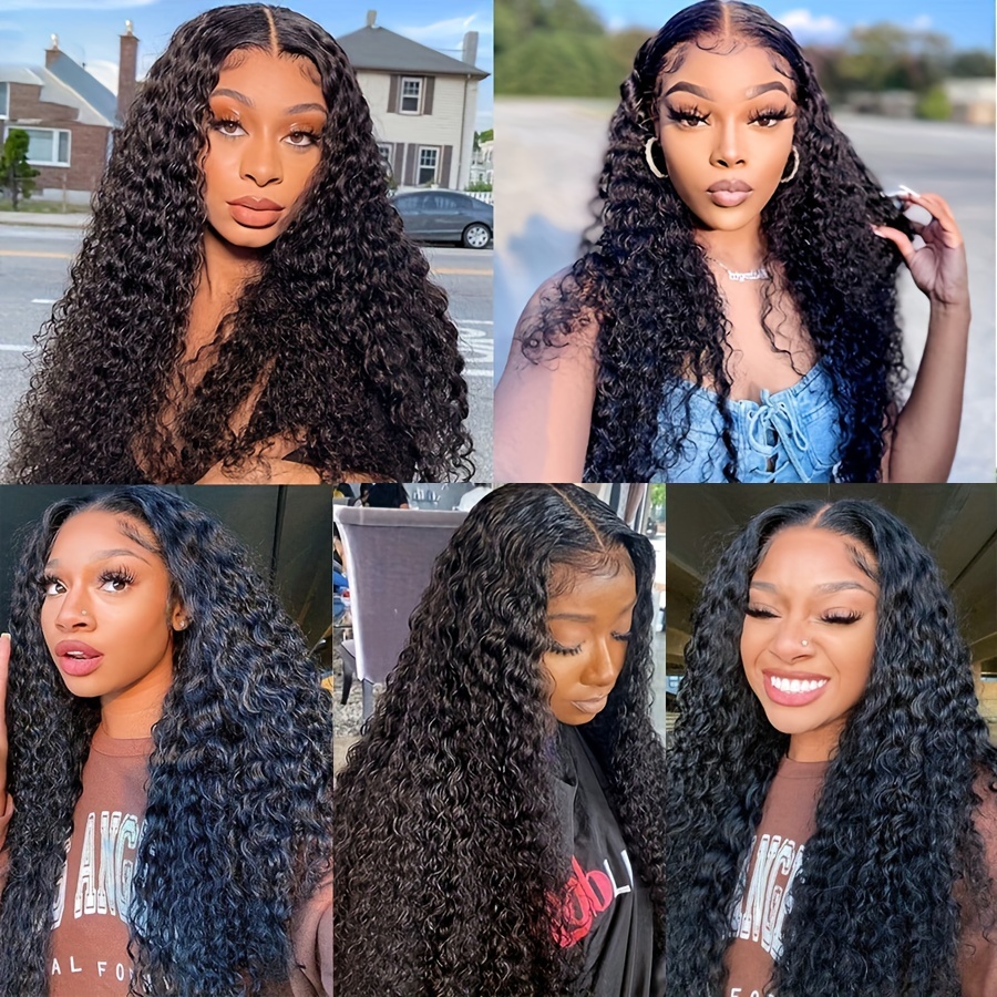 Brazilian Water Weave Human Hair Wigs 13x5x0.5 T Part Lace Front Wigs Remy Wigs Human Hair HD Transparent Lace Wigs For Women Pre Plucked Natural Hair