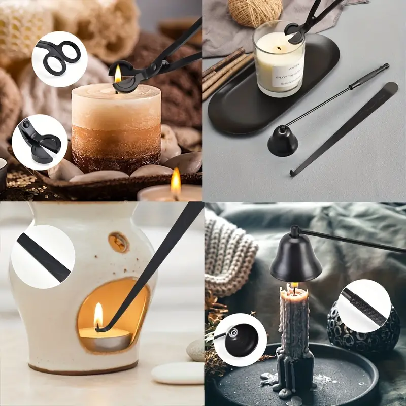 4 In1 Candle Accessory Set With Storage Tray Plate - Temu