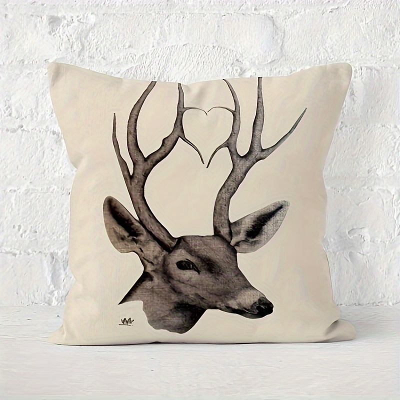 Deer head throw pillows best sale