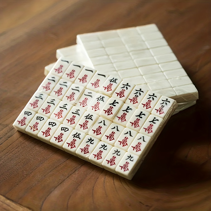 1set American Mahjong Game Set 166 Premium White Tiles Traditional