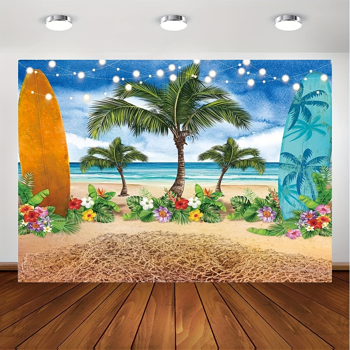  Luau - Decoraciones de fiesta tropical, 129 piezas de  suministros de fiesta hawaiana que incluyen falda de mesa de hierba, hojas  de palma, globos de fiesta para playa, verano, decoración de