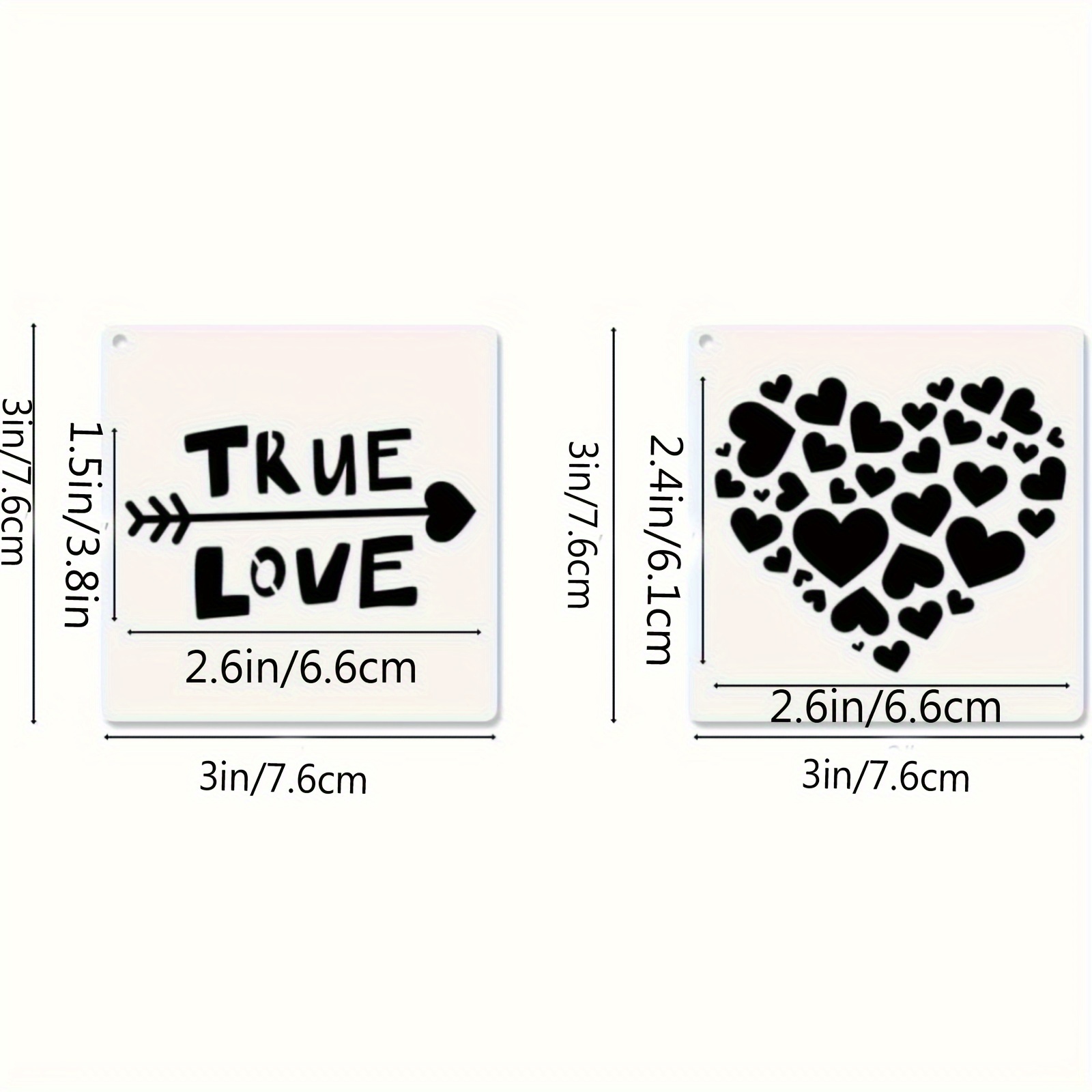  30 Pcs Valentine's Day Heart Love Stencils, Love Stencils for  Painting on Wood Slice, Reusable Plastic Templates for Valentine's Day  Wedding Envelopes Scrapbook Making, Art & DIY Crafts 3x3 Inch 
