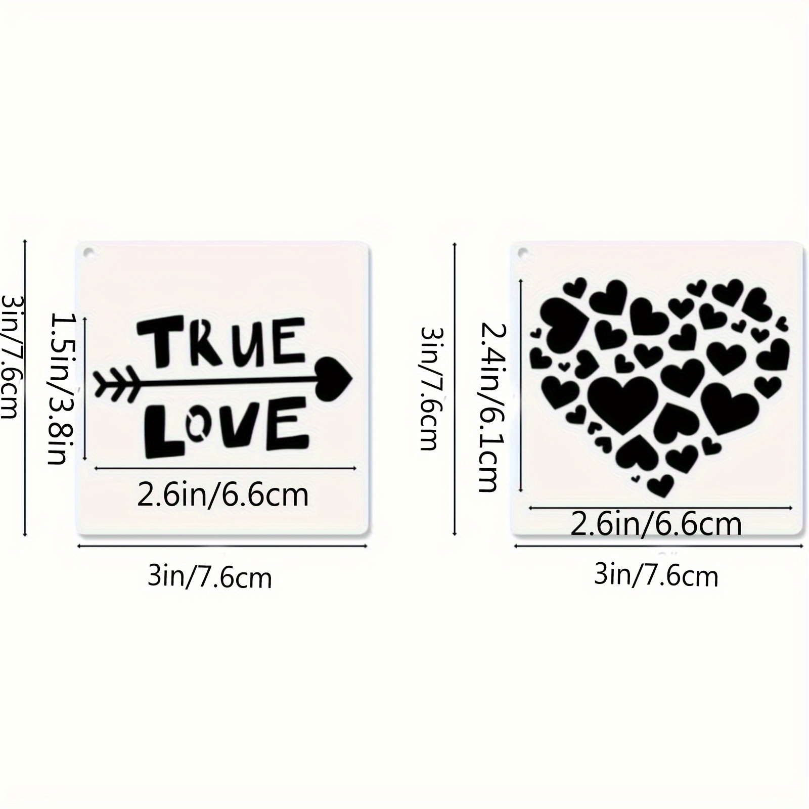 30pcs Valentine's Day Heart Love Stencils, Love Stencils For Painting On  Wood , Reusable Plastic Templates For Valentine's Day Wedding Envelopes  Scrapbook Making, Art & Diy Crafts 3x3 Inch