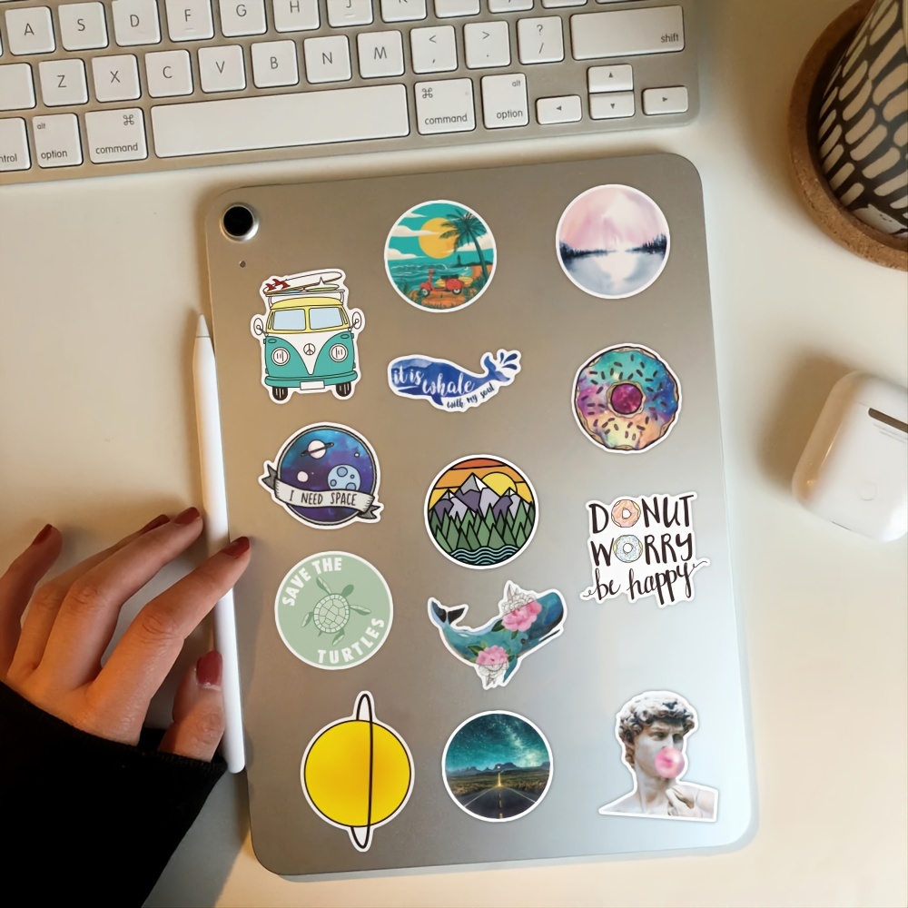 vintage Style' Theme Waterproof Stickers For Laptop Pc - Temu
