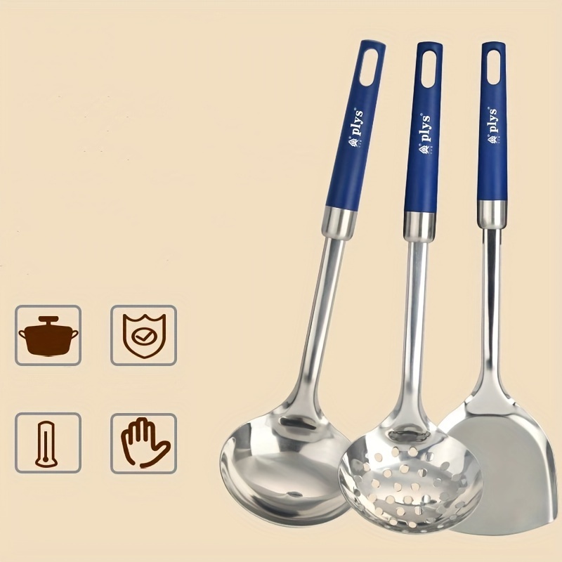 Stainless Steel Kitchen Utensils, Including Spautla, Ladle And