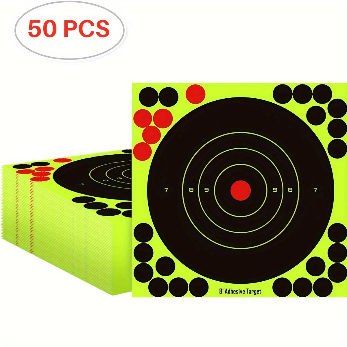 25/50pcs Targets With Reactive Self-Stick Splatter Paper - 8 Inches For  Practice