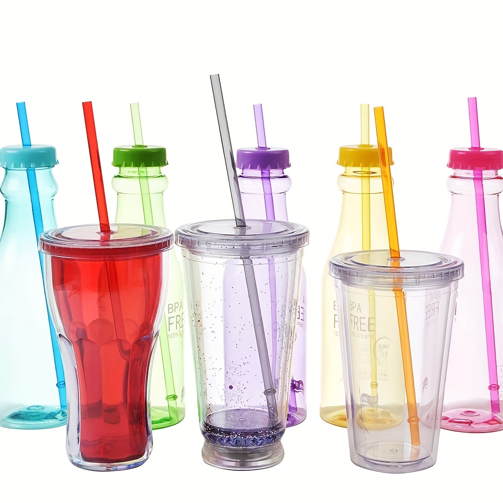 12 Piece 13 Inch Reusable Plastic Thick Drinking Straws BPA Free Mason Jar  Straw