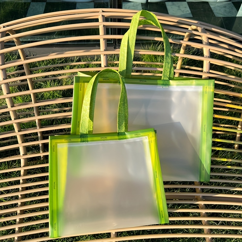 1pc Plastic Gift Bag, Minimalist Clear Gift Wrapping Bag For Party