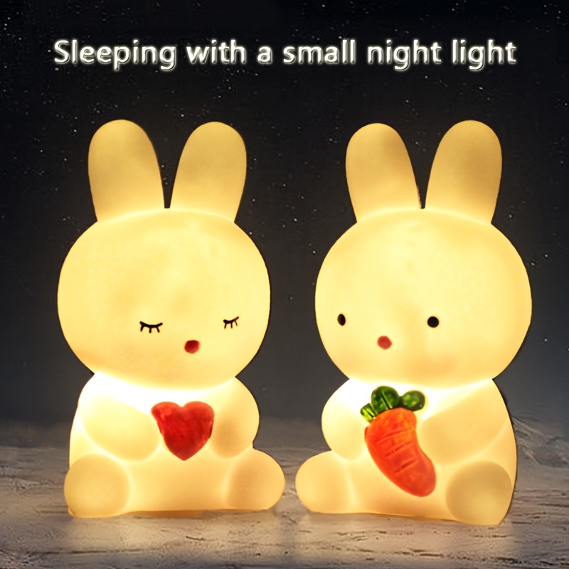 Luz nocturna para niños, luz nocturna para bebés de silicona de conejo, luz  nocturna recargable por USB, brillo ajustable, lámpara de noche con luz  nocturna, para guardería TUNC Sencillez