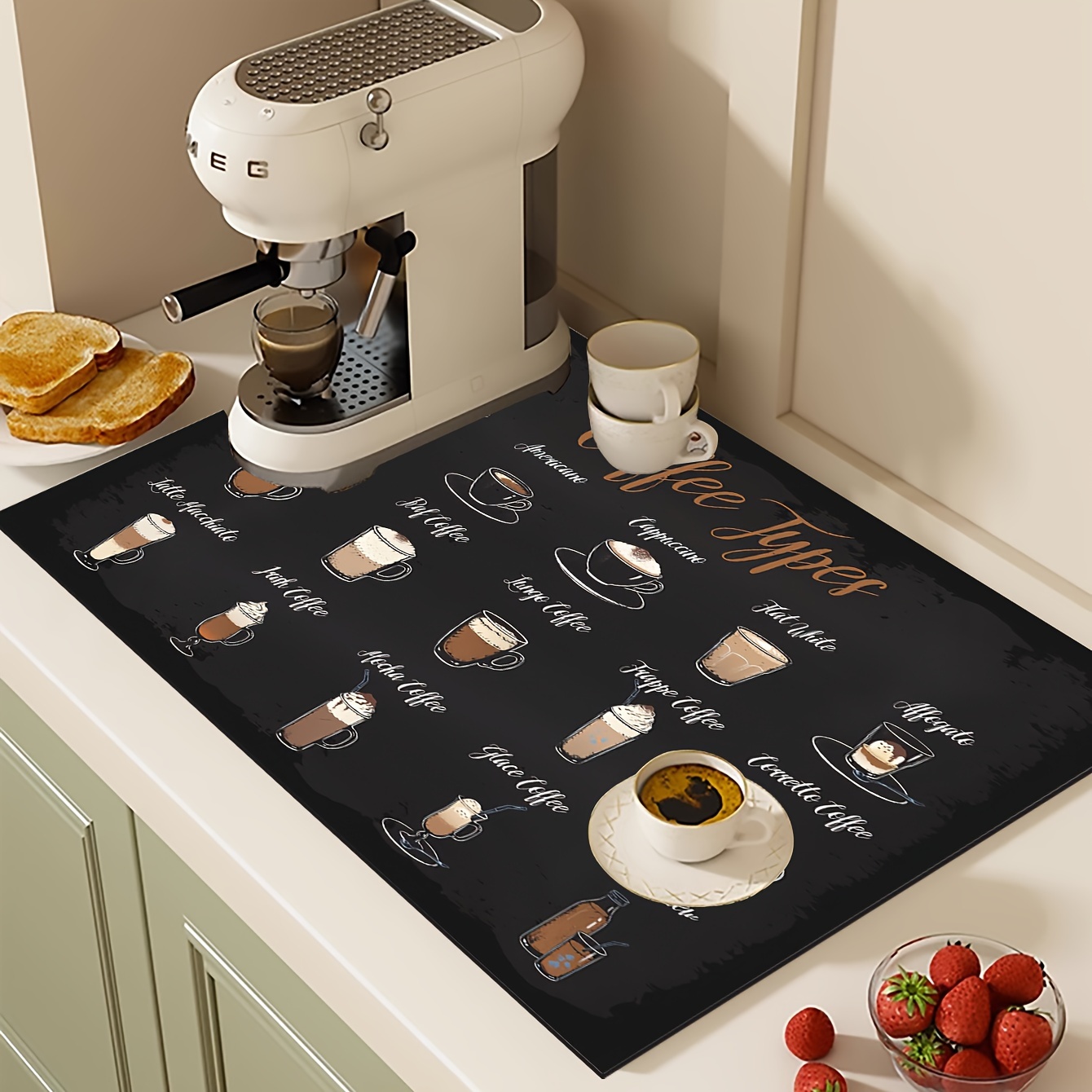 Kitchen Super Absorbent Pad Diatomite Drying Dishes Drain Mat for