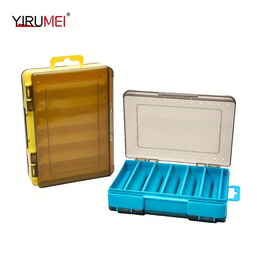 Plastic Double Sided Fishing Tackle Box 12 Cells Bait Lure - Temu