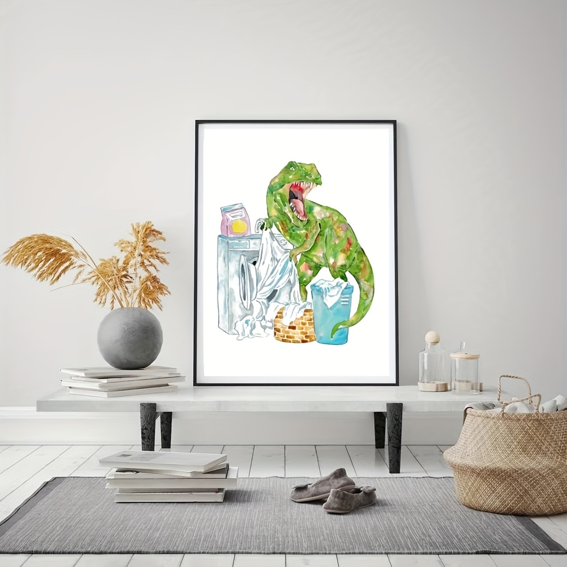 Dinosaur Poster Picture Canvas Painting Living Room Decor - Temu