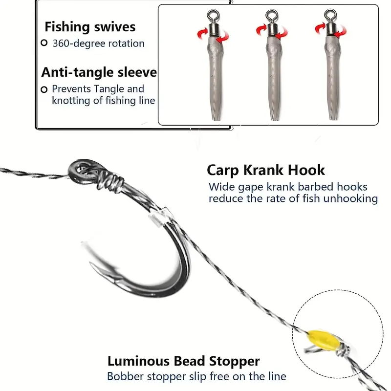 Carp Hook Hair Fishing Rod Bent Krank Carp Fishing Rod Hook - Temu  Philippines