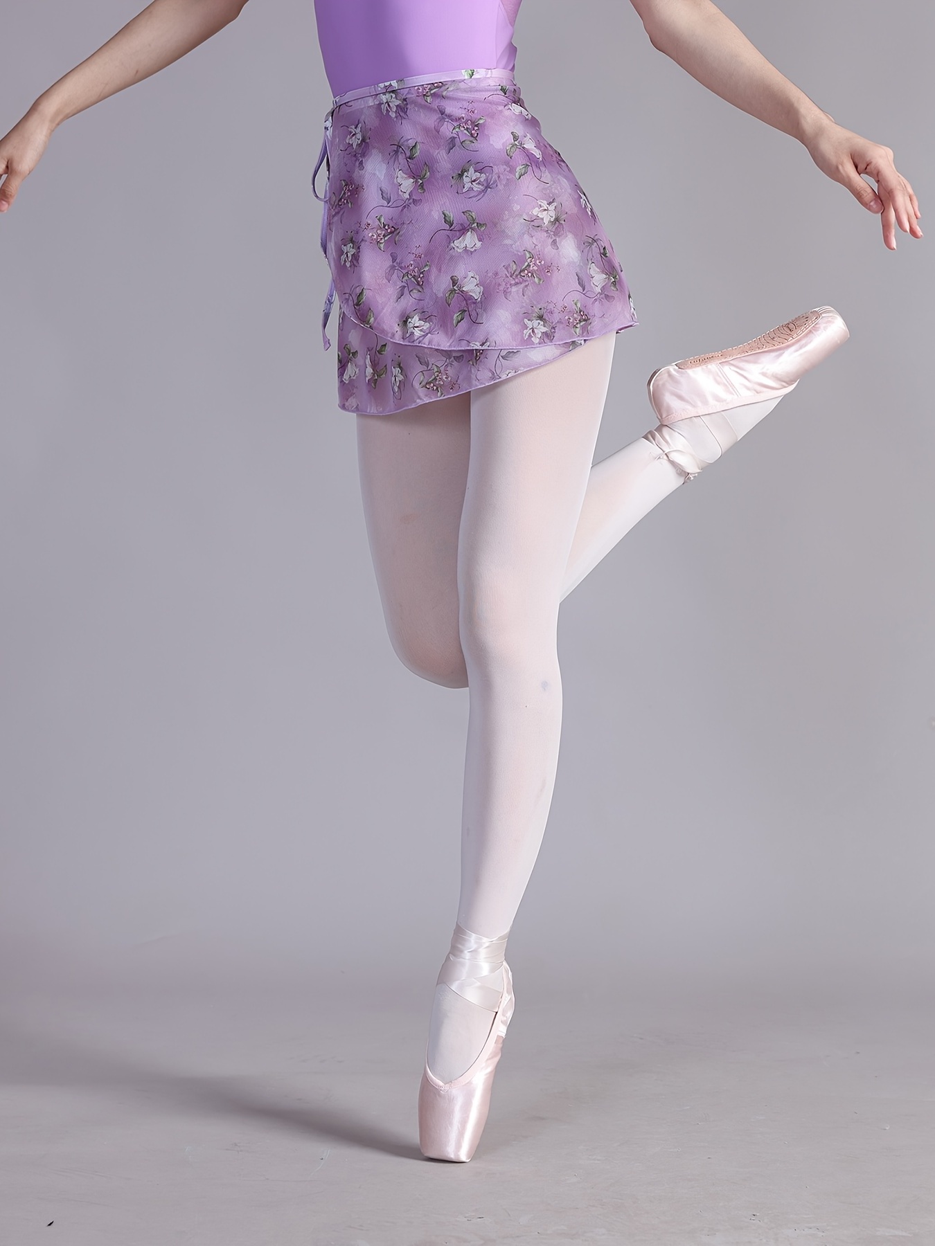 Jupe de danse à imprimé floral jupe enveloppante en maille - Temu Belgium