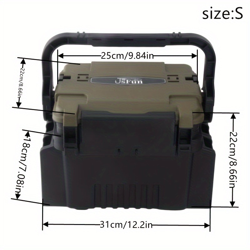 1pc Small/Large Size Fishing Tackle Box, Lure Bait Storage Box For Sea  Fishing, Large Capacity Multi-layer Storage Box (Tackle Box Only)