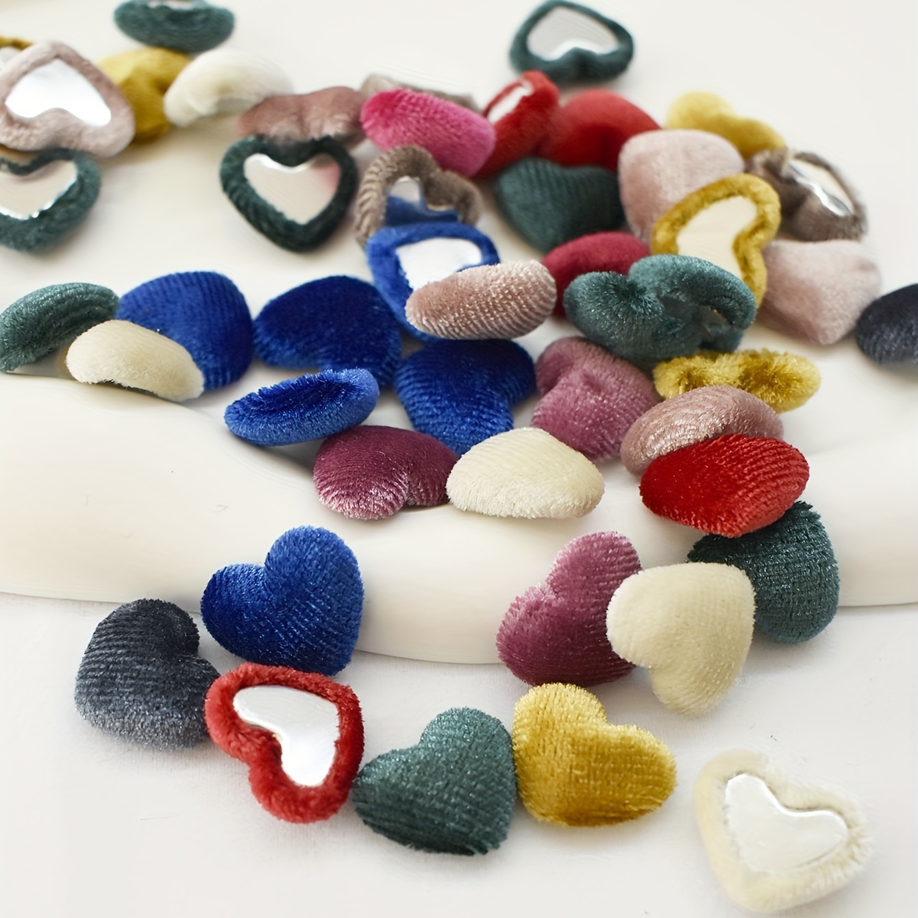 Mixed Colors Small Heart Buttons Two Eyes For Children's - Temu