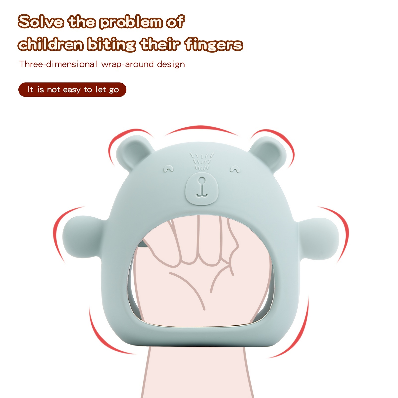 Bear Buddy Silicone Teething Toy for 6M Babies Soft Textures Easy to Hold