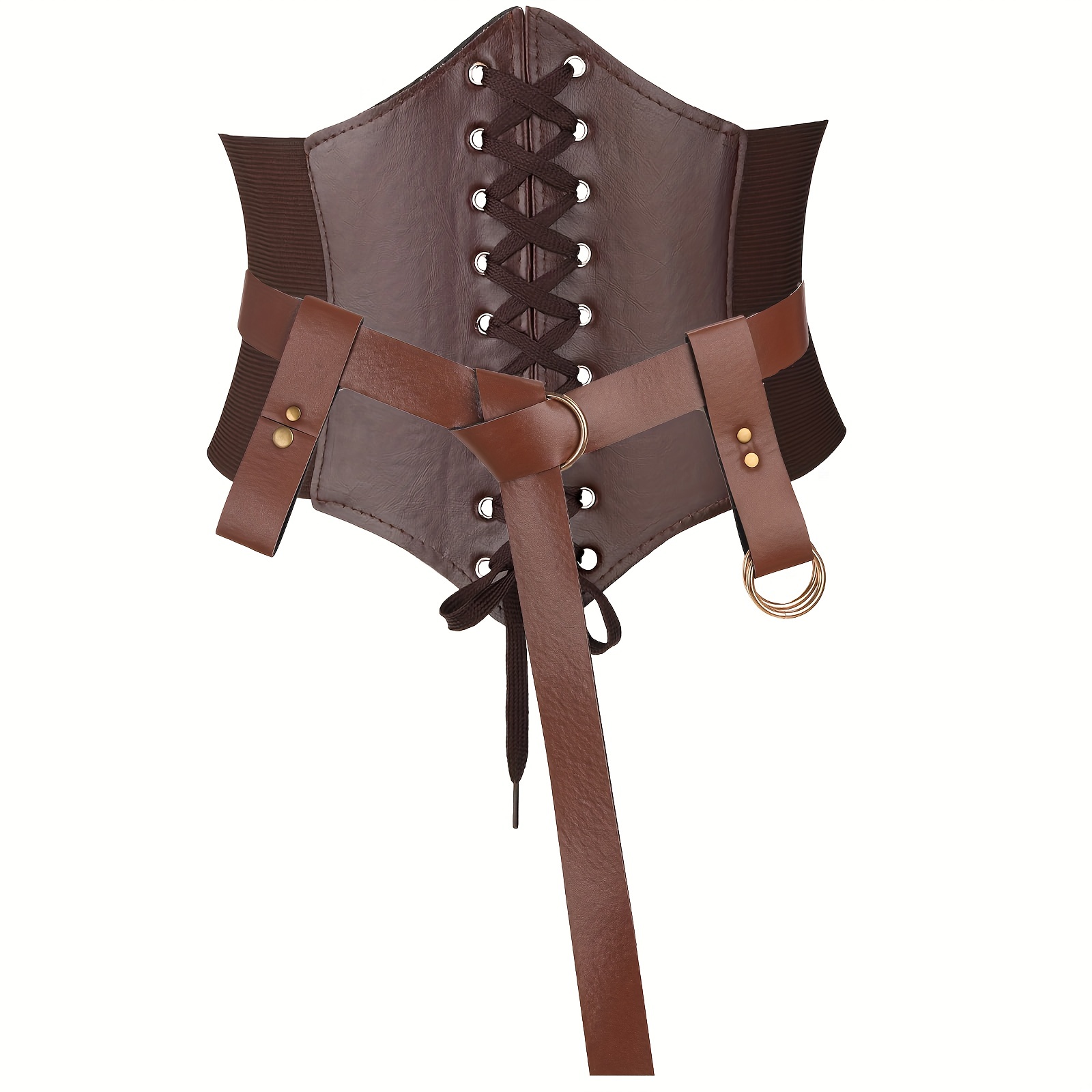 Medieval brown leather corset