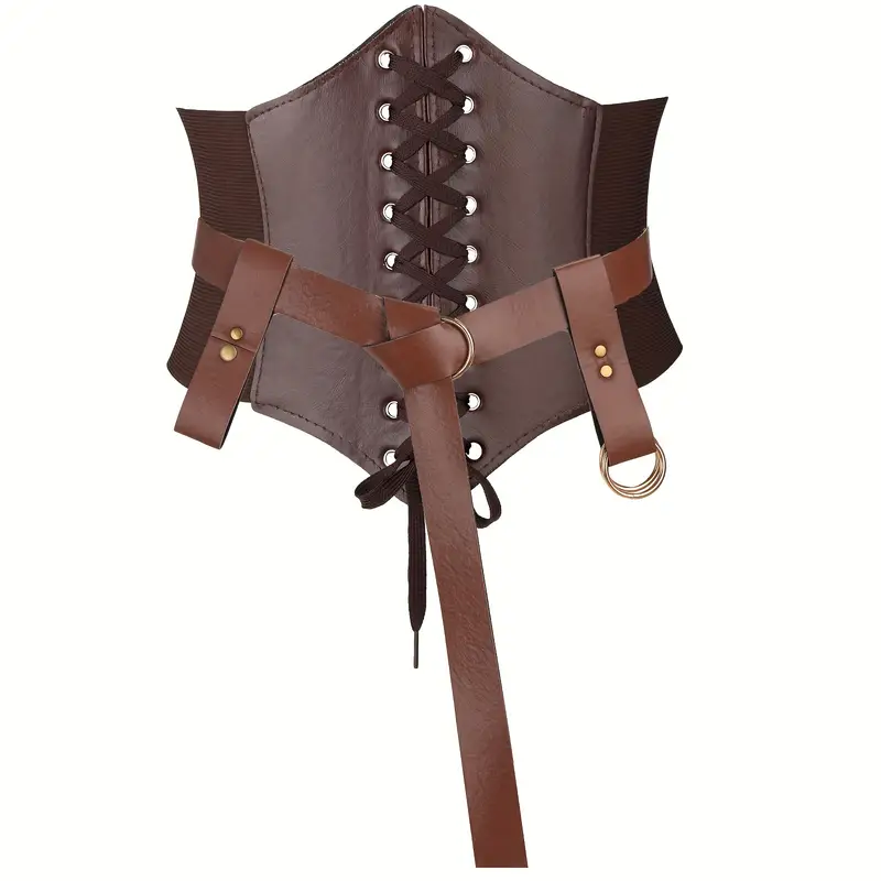Medieval Leather Belt Mug Strap Accessory Skirt Hikes Tied - Temu