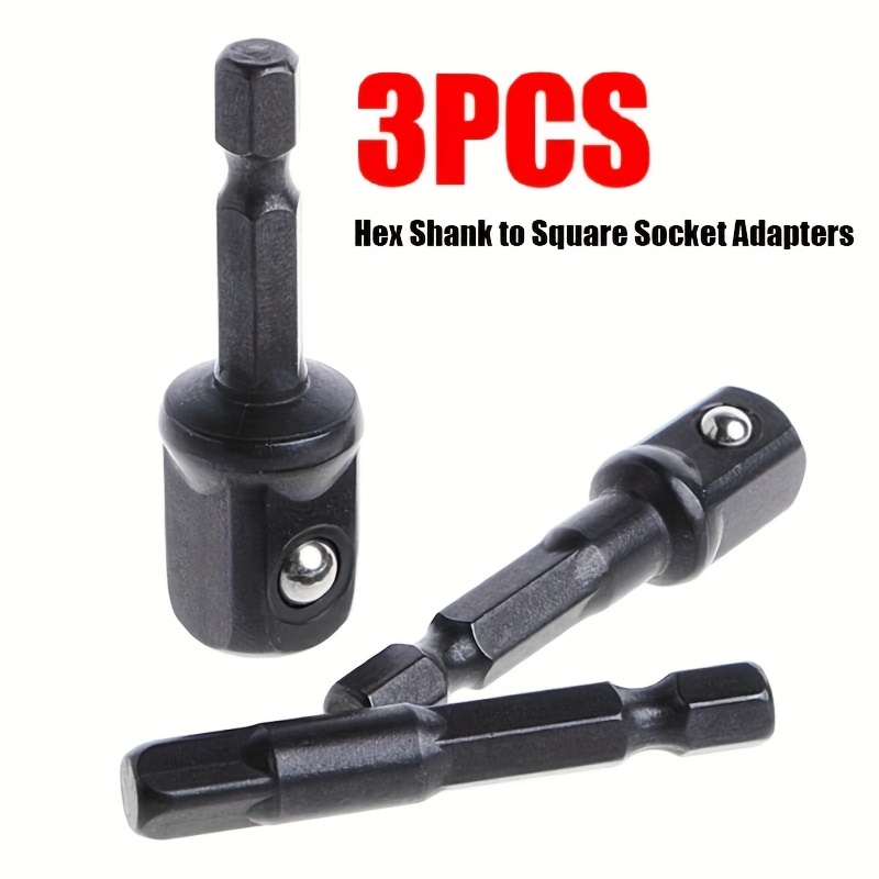 PVC Fitting Saver, 3Pcs Pipe Reamer Tool for Removing SCH 40 from Hub, 1/2  In, 3/4 In, 1 In Head, Bit Socket Saver Set for PVC Plumbing, Fits 1/2  Variable Speed Power Drill 