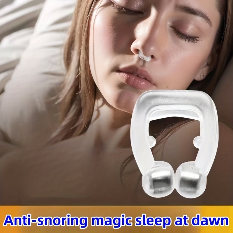 Dispositivos antironquidos, 6 piezas de silicona magnética anti ronquidos  dispositivo clip de nariz para ronquidos, promueve un sueño tranquilo y