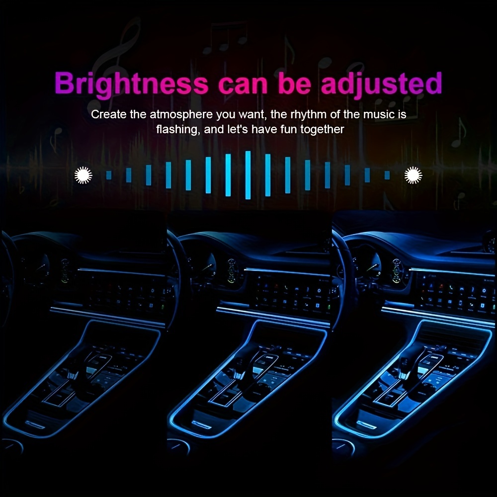 Bande lumineuse LED sous la voiture, lampe de Underglow, RVB, document  coulant, tube de voiture, commande