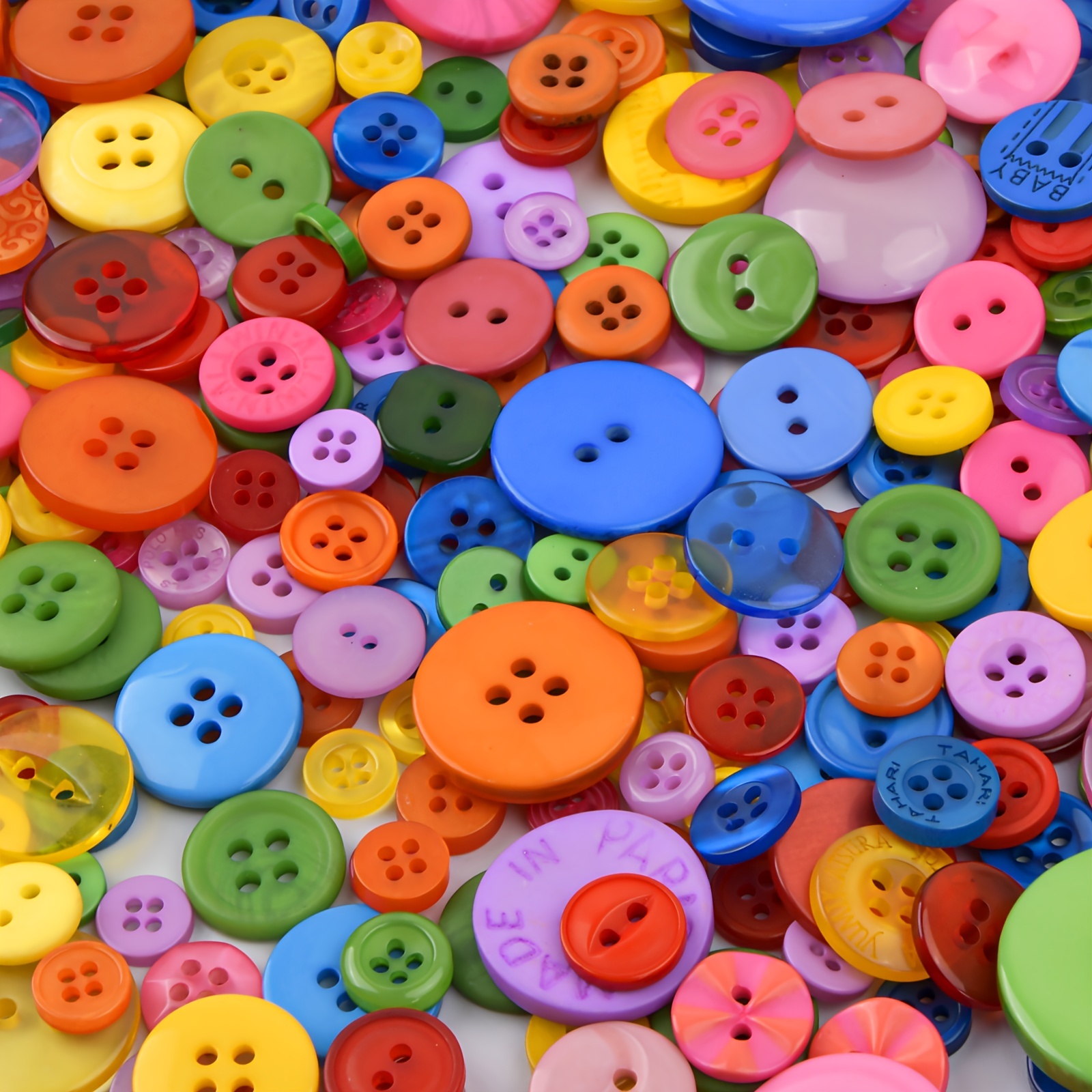 Colorful Mixed Small Buttons Plastic Sewing Buttons For - Temu