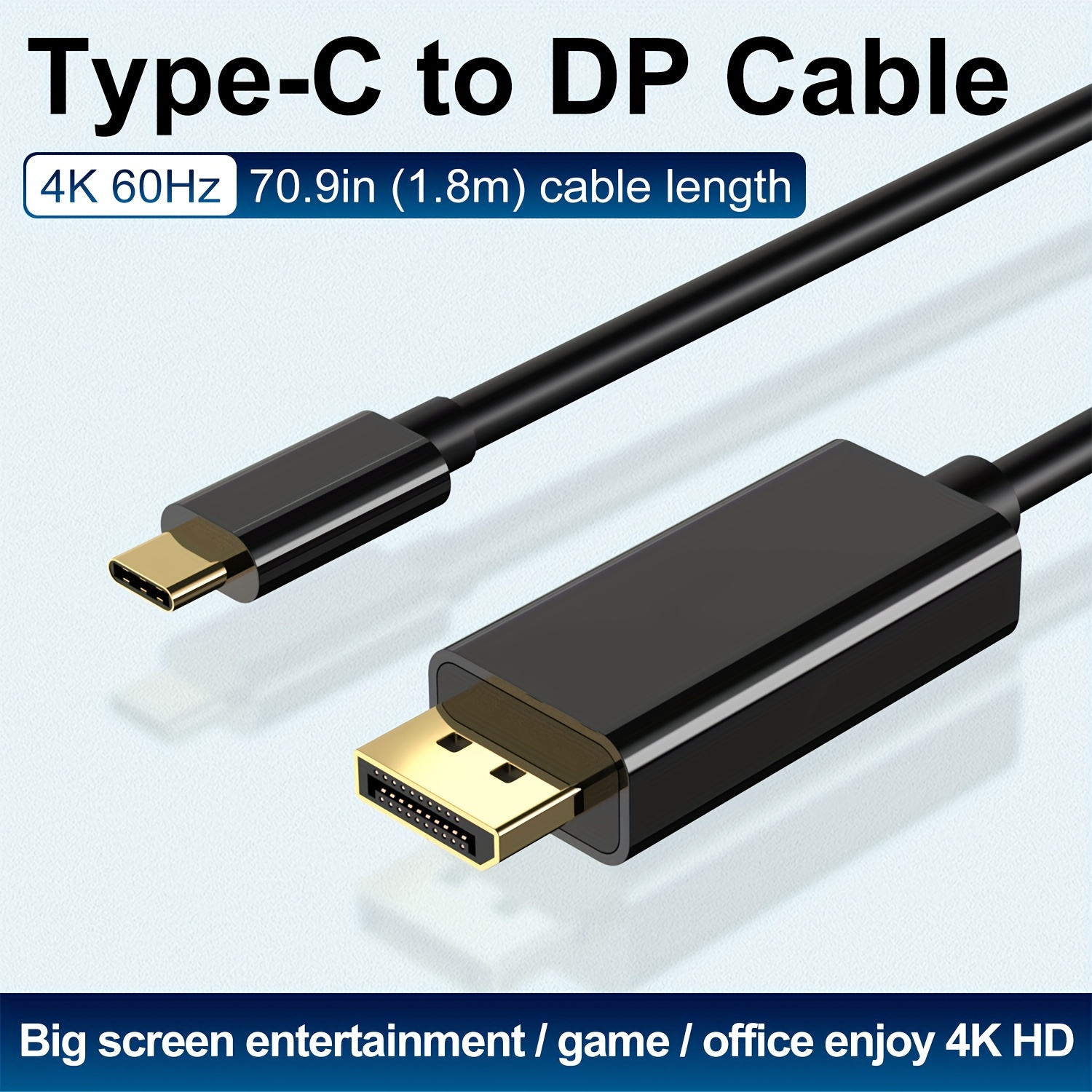 Câble DisplayPort 1.4, câble DP vers DP 8K @ 120Hz 4K @ 144Hz 2K @ 240Hz  Support 32.4Gbps, HDR, HDCP 2.2, FreeSync G-Sync., Tressé Display-Port 1.4  Cordon DP1.4 DP1.2 Compatible. - Temu Switzerland