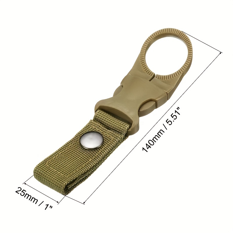 Water Bottle Holder Buckle Hook Holder Clip for 2 Sizes of Bottles.  Aluminum Carabiner for Camping Hiking Traveling Sport Backpack