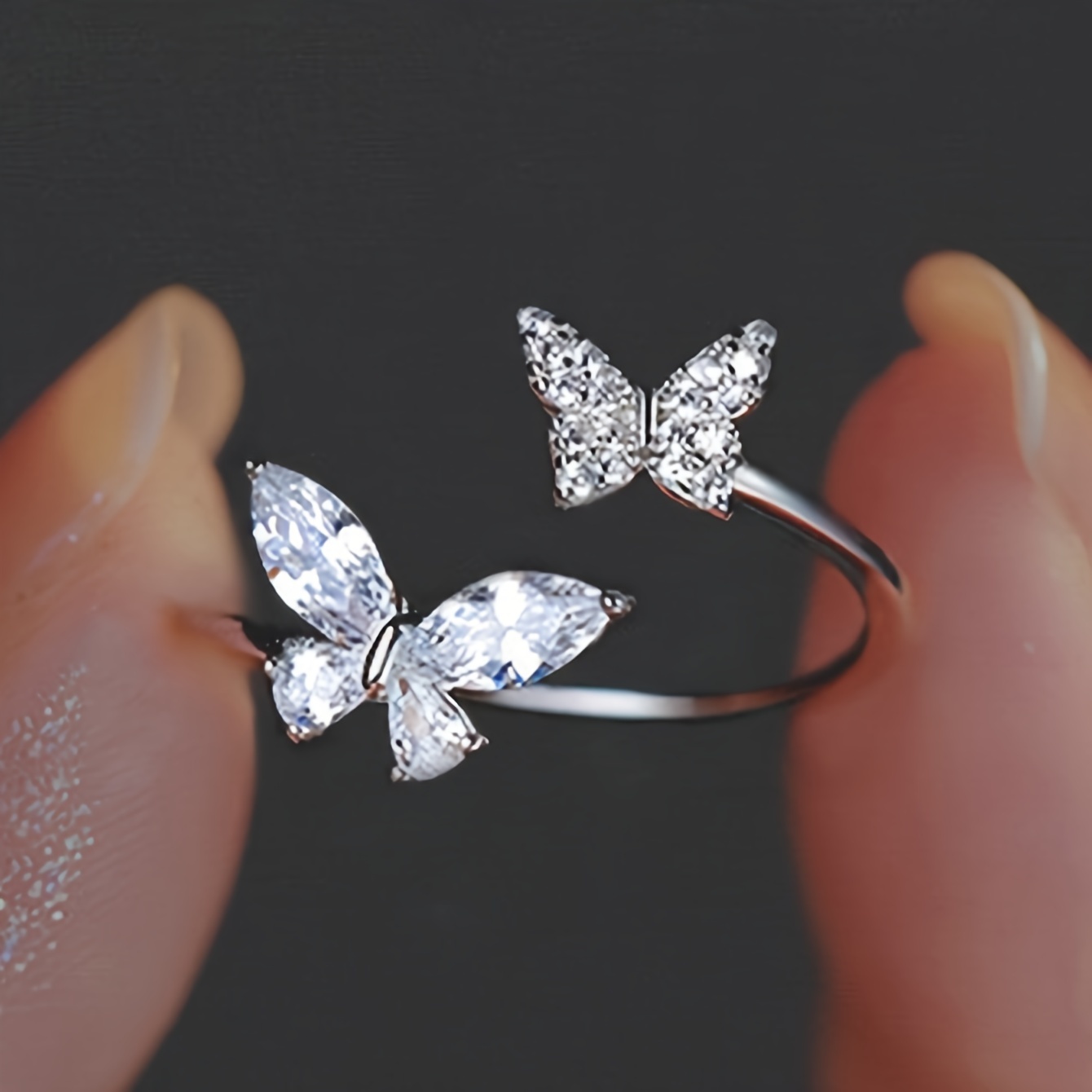 Coquette Style Stacking Rings Trendy Butterfly / Heart / - Temu Italy