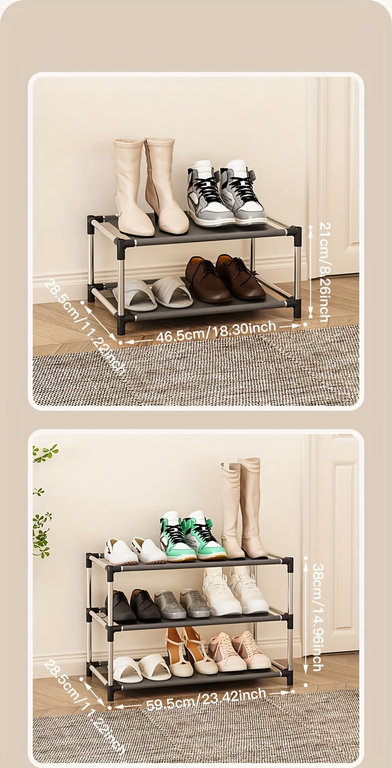 1  layer shoe rack convenient shoe storage rack multi functional storage shelf living room entrance bedroom dorm accessories   and storage supplies shoes organizer details 7