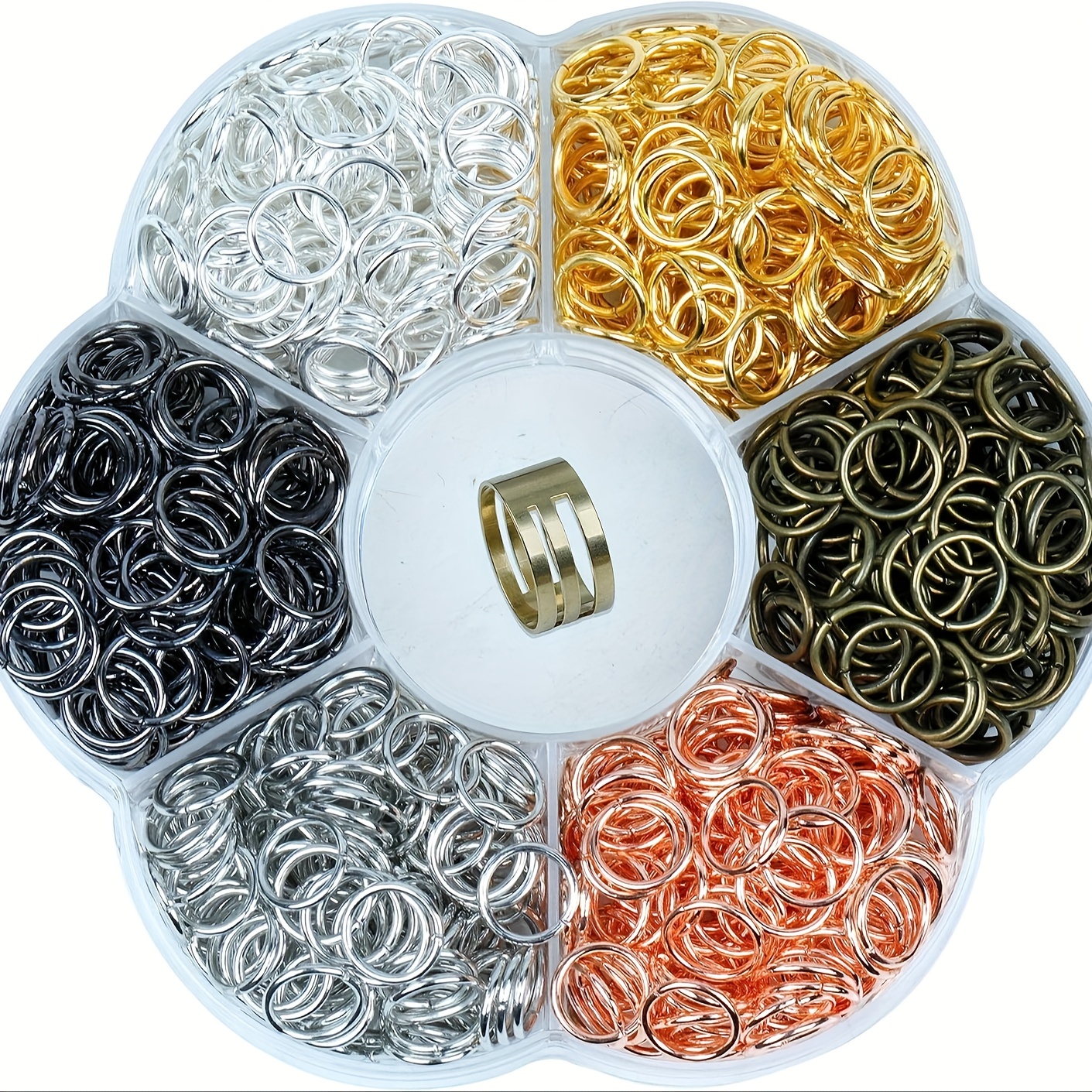 Open Jump Rings With Storage Box Golden /silver Connecting - Temu