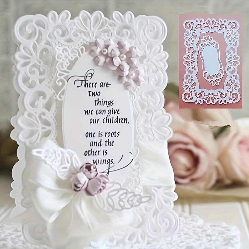 

Ideal For Creating Diy Scrapbook Lace Border Background Cards With A Golden Embossing Die Cutting Carbon Steel Template.