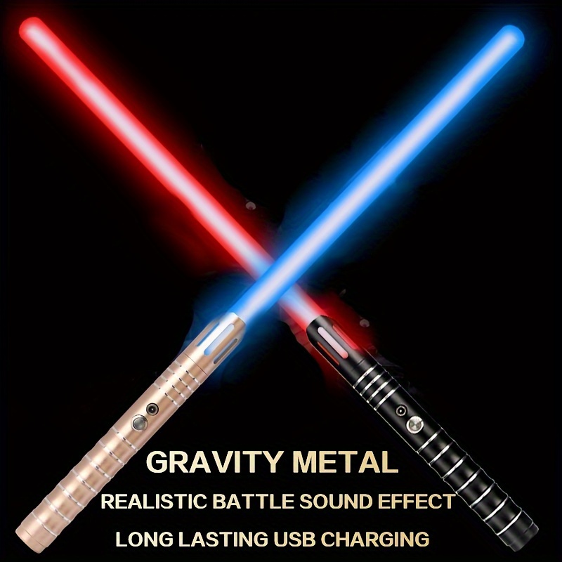 Espada Láser Efecto Sonido Detección Gravedad Metal Juguete - Temu