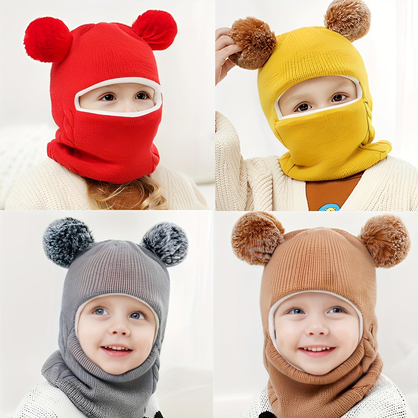 1 Pezzo Cappello Per Bambini Colori Caramella Con Design Di Orecchie Di  Orso + 1 Paio Calzini Bianchi Per Bambini Adatti Per 0-1 Anno Di Età