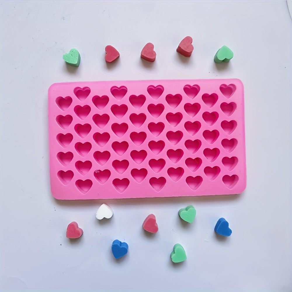 55 Mini Heart Shapes Silicone Soap Crayon Ice Cube Candy - Temu
