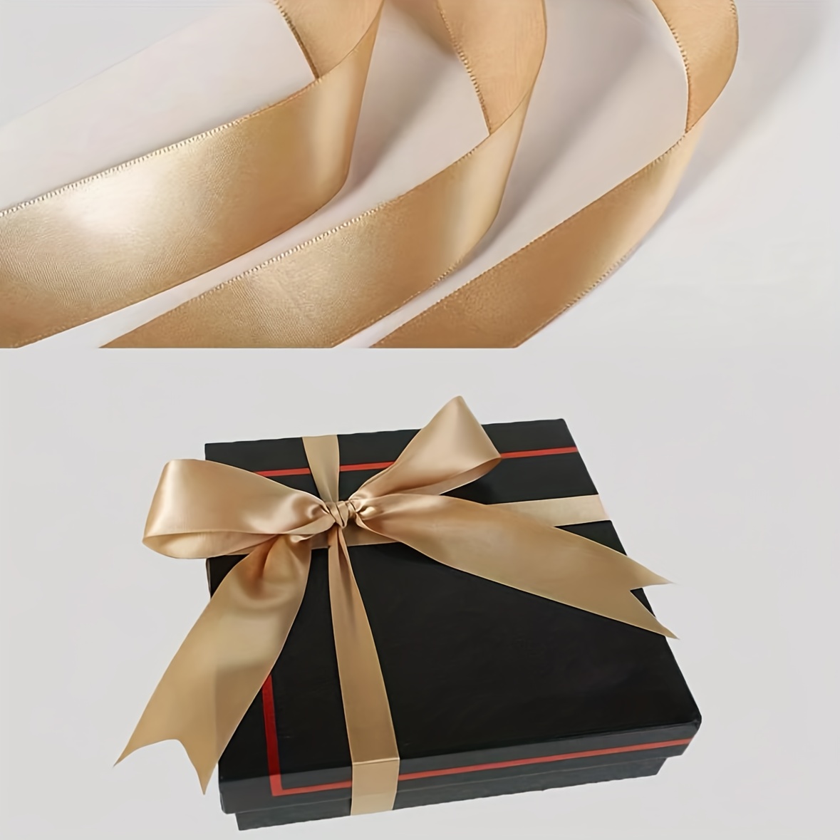 1pc Gift Wrap With Champagne Gold DIY Handmade Ribbon