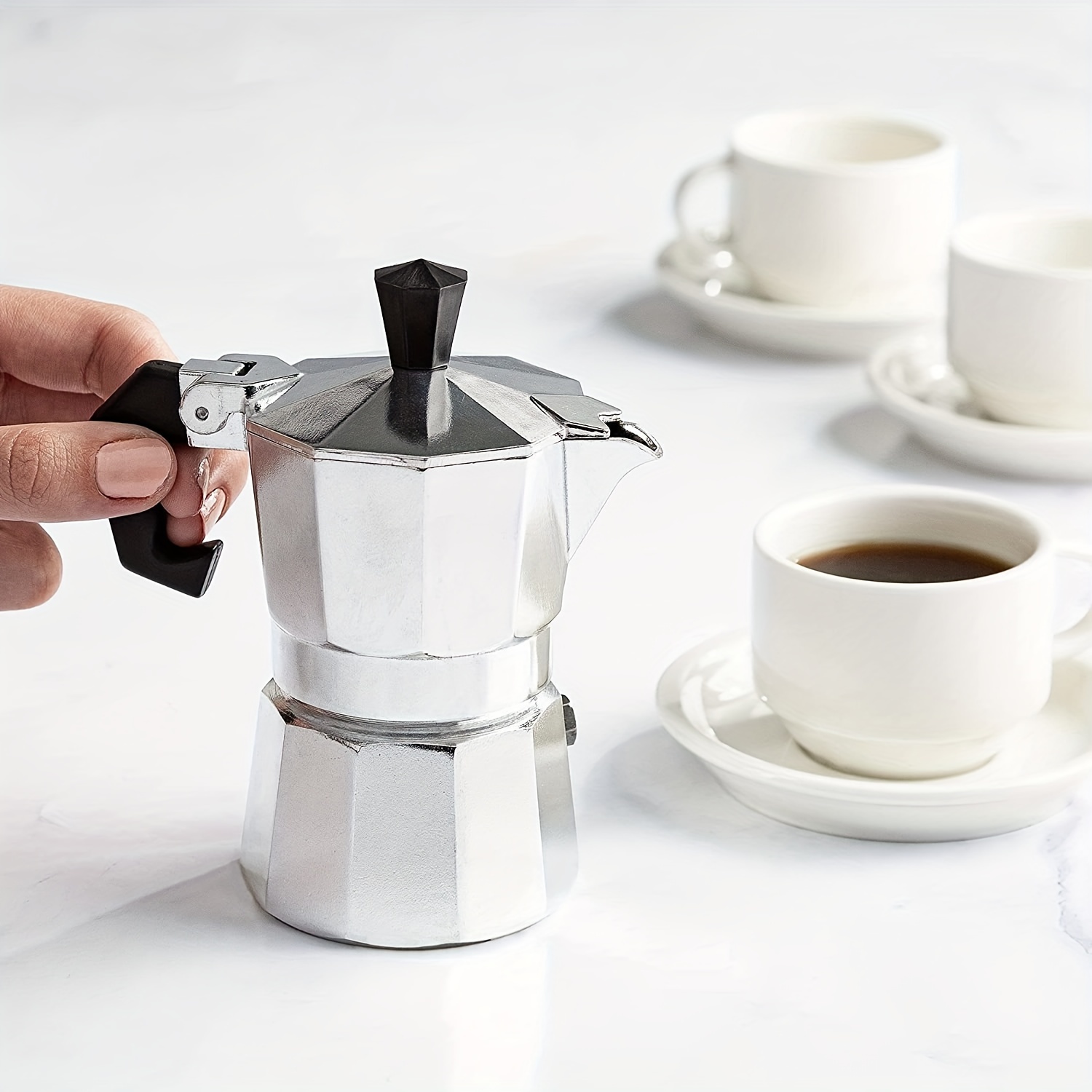 Aluminum Coffee Maker Mocha Cafe Espresso Convenience Percolator Coffee  Filter