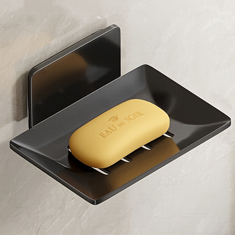 NEW Soap Dish Storage Holder Black Aluminum Bathroom Soap Holder
