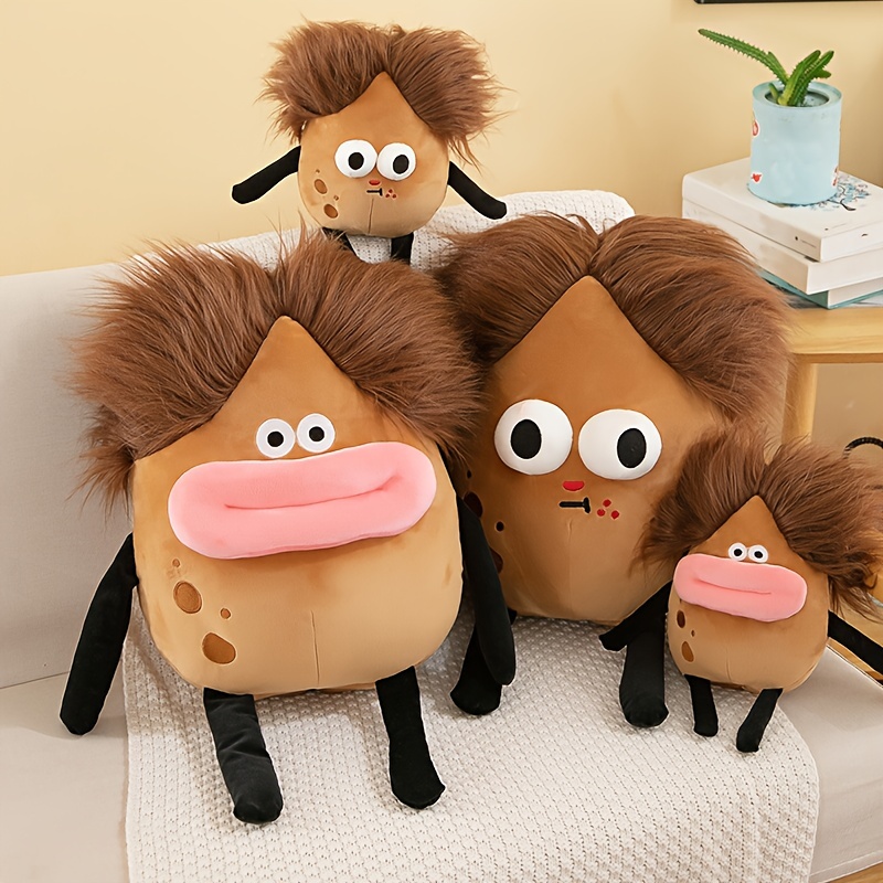 1pc Cartoon Potato Plush,Gift Fashion Creative Soft Big Mouth