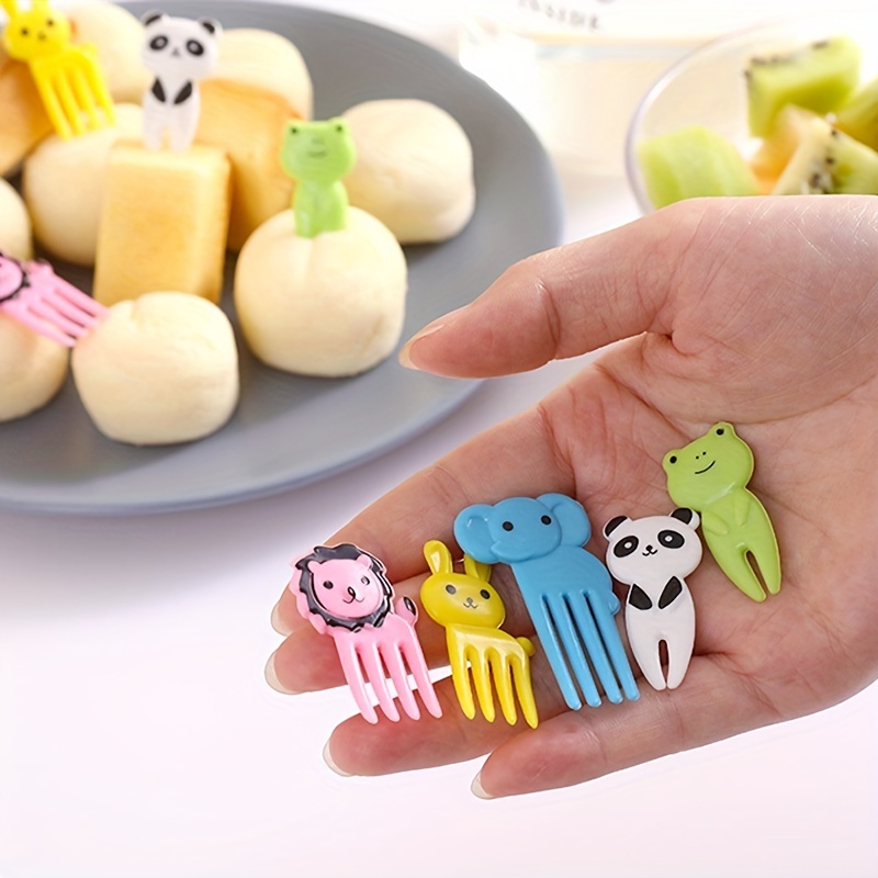 10pcs Cute Bento Kawaii Animal Fruit Picks Food Forks Lunch Box Accessory  Tools!