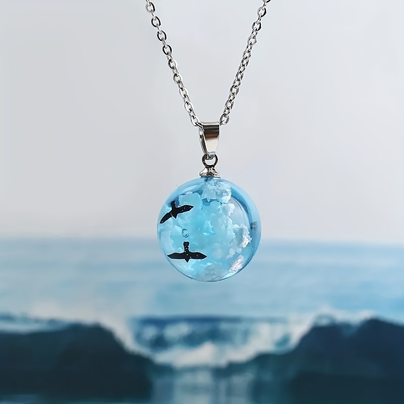 Sky Cloud Luminous Necklace Resin Pendant Necklace