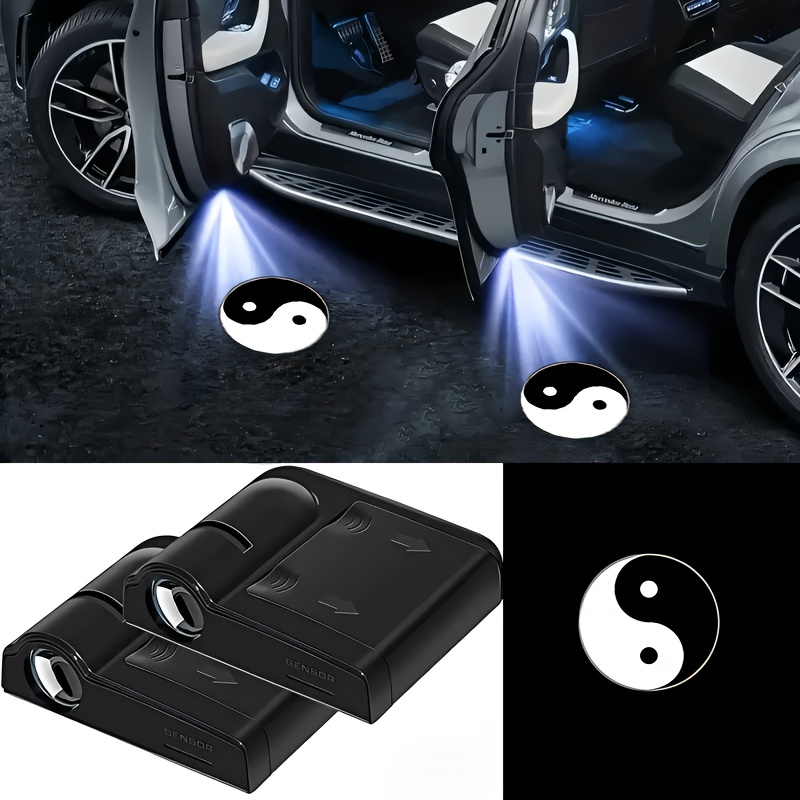 2-teiliges Wolfskopf-Türlicht-Logo, Willkommens-Geist-Schatten-Lampe,  passend für die meisten Autos mit hoher Auflösung