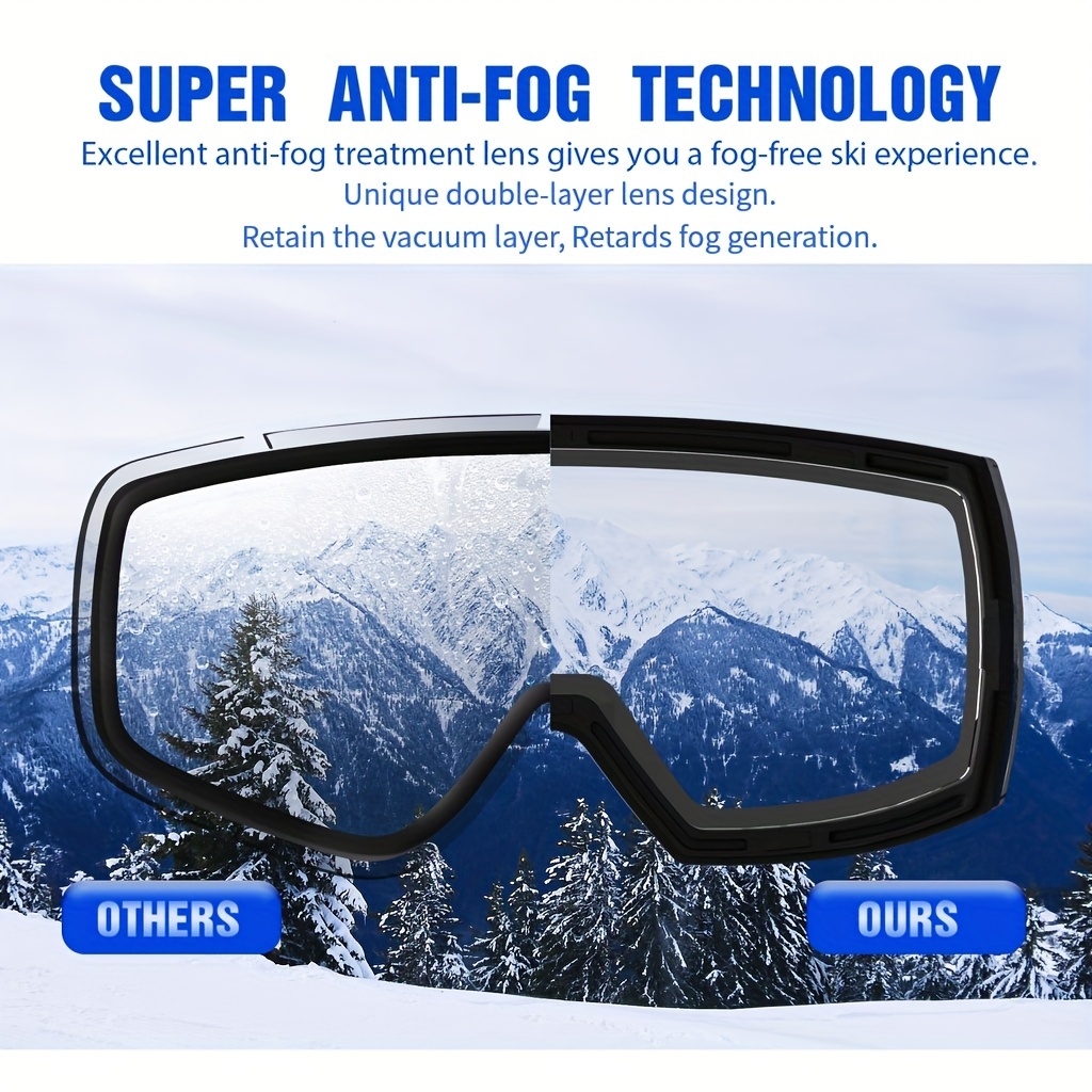 MAXJULI OTG - Gafas de esquí para hombre y mujer con cubierta, gafas de  nieve con imanes intercambiables y de gran tamaño para mujeres y hombres