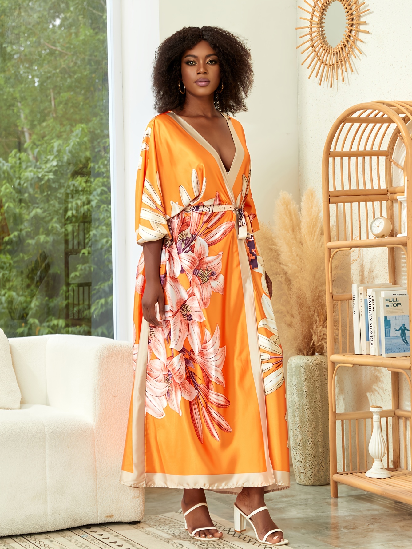 Belted best sale kimono dress